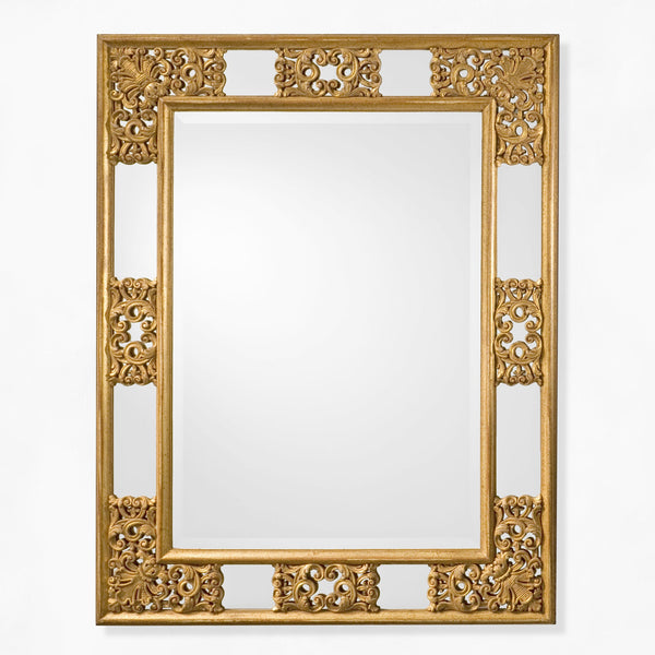 Giovanni Gold Carved Wood Mirror