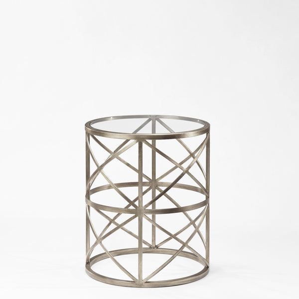 Patrizio Silver Round Side Table